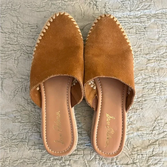 Sam Edelman Austin Suede Tan Espadrille Mules Size 8.5 - Picture 6 of 8
